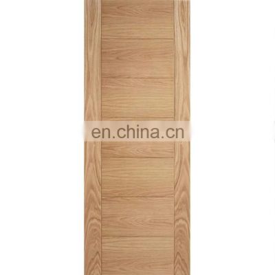 Modern design slab wood interior flush door  with door frames living room glass door