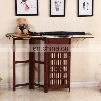 Wooden Antique Wholesale Storage Folding Ironing Board Cabinet