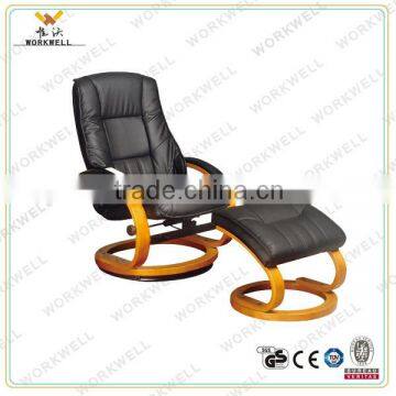 WorkWell luxury leather pu leather recliner chair with footrest kw-R53