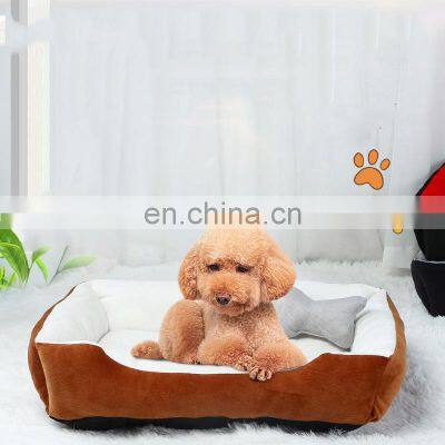 Custom Print Soft Cushion Cute Plush Foam Fluffy Large Orthopedic Memory Foam Dog Bed