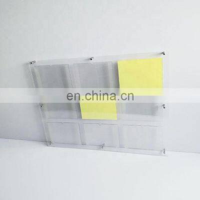 9 A4 Landscape school hospital Clear Wall Mounted acrylic Office Information Noticeboard