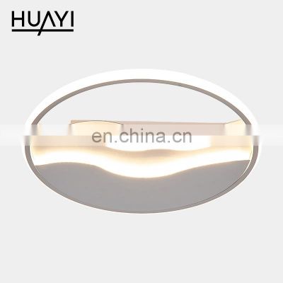 HUAYI Fashion Aluminum Rectangle Round Modern 40W 66W 96W Decoration Indoor Corridor LED Ceiling Light