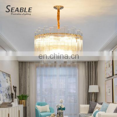 Hot Sale Indoor Decoration Fixtures Hotel Home Villa Glass Luxury Chandelier Pendant Light