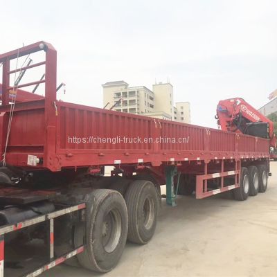 Trailer truck mounted crane telescopic or knuckle boom crane 12ton 14ton 16ton 20ton 25ton