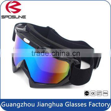 Top quality spherical dual unbreakable cross sports goggles manufacturers wholesale rainbow coating motocross anti-UV eyewear