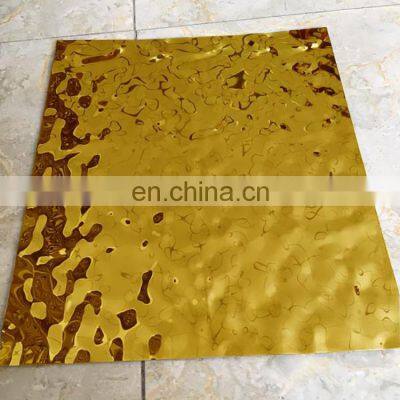 Ss 304 316 Embossing Water RippleHoneycomb Designs Stainless Steel Docorative Color Sheet And Plate For CeilingWall