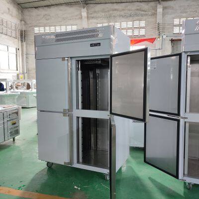 High Performance Commercial Refrigerator Freezer Chiller Stainless Steel Four Door Refrigerator for Restaurant Hotel Kitchen Use