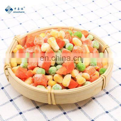 Sinocharm IQF California Style Frozen Mixed Vegetables with Peas Carrot Sweet Corn