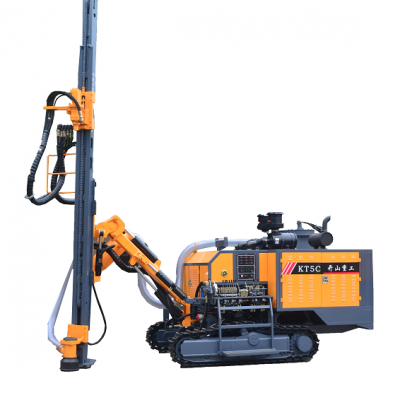 KT5C robust and reliable cab-less surface DTH drill rig for construction and civil engineering