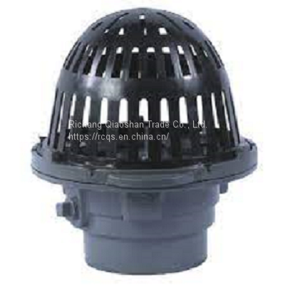 Small Sump Aluminum Dome Cast Iron Roof Drain with 4 Inch No-Hub Outlet