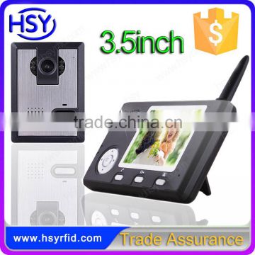 Itercom System Smart Home Door Bell 3.5inch Indoor Monitor COMS Outdoor Camera Wireless Video Door Phone Kit