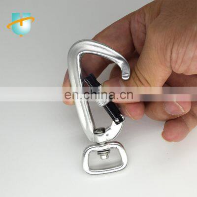 Best Selling Aluminum Alloy Steel D Shape Locking Hanging Rock Climbing 4KN Hook Carabiner for Dog Leashes photo-4