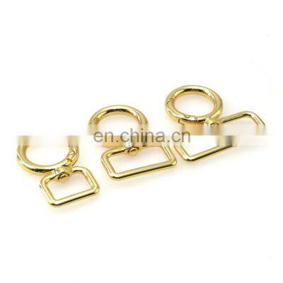 Good Polished Shiny Gold Color Zinc Alloy Metal Snap Hooks Spring Buckle Carabiners For Bags photo-5