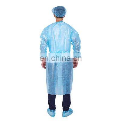 Elastic Cuffs Waterproof Non Woven Disposable Isolation Cover Gown for Visitors photo-3