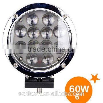 60w led work light with spot and flood beam 6inch round led light bar