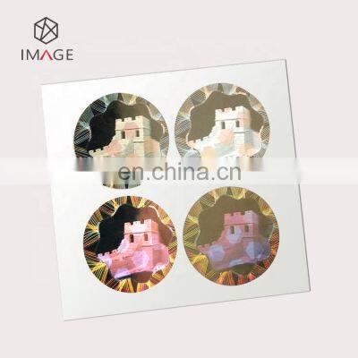 Small Size Custom Hologram Round Sticker, Dots Tamper Evident Hologram Sticker photo-3
