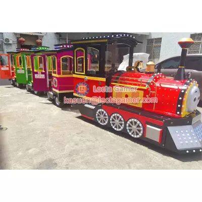 Zhongshan Children's Indoor and Outdoor Excursion Mini-train Electric Travel Thomas FRP Shopping Circle Trackless Train photo-3