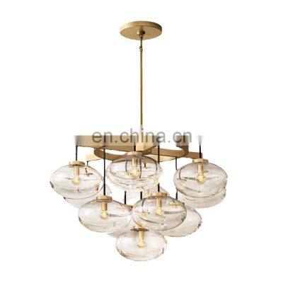 Postmodern Cabrette round chandelier lights glass ball living room ceiling lamps hanging lights bedroom lighting fixtures