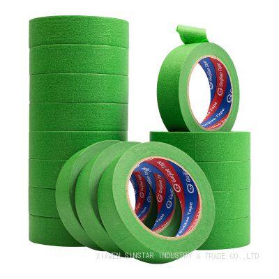 general purpose fine line green masking tape white Indoor painting masking paper tape for painting labeling diy crafting