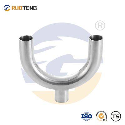 [RUOTENG] Stainless Steel 304/316L Pipe Fittings Plumbing Materials Sanitary U Type Welded Tees Elbows Tube Connector