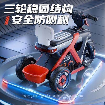 High Quality Children Ride in Cars Electric Motorcycle Children Drive Children's Electric Tricycle photo-5