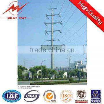 10m-15m middle pole Steel Pole for transmission pole