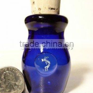 Cobalt Glass Jar with Cork