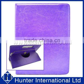 Purple Colour Rotating Tablet Case With 3 Hole