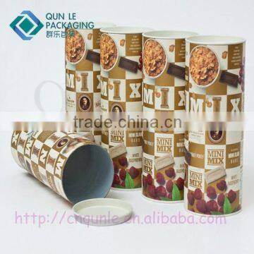 Custom Top Muesli Cereal Packaging Box Composite Round Box