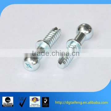 blue zinc coated ball head pivot screw with washer