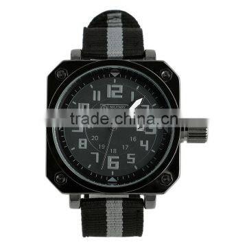 MR074 Mens Military Royal Square Black Nylon Strap Quartz Watch Custom Men Watch photo-2