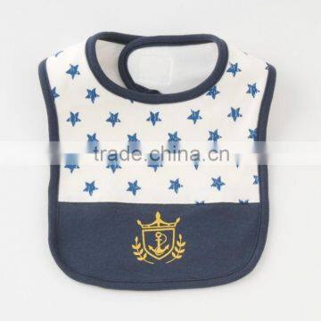 Japan wholesale high quality 2pcs set cool printed baby bib with waterprrof for boy