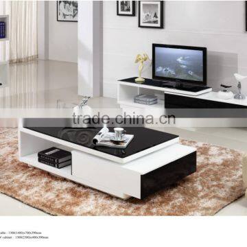 Black and white living roon center tea table furniture made in china