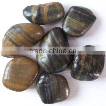 striped polished pebble,pebble river stone