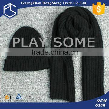 Retail Unisex Custom Blank Wholesale Women's Knit Hat and Scarf Sets