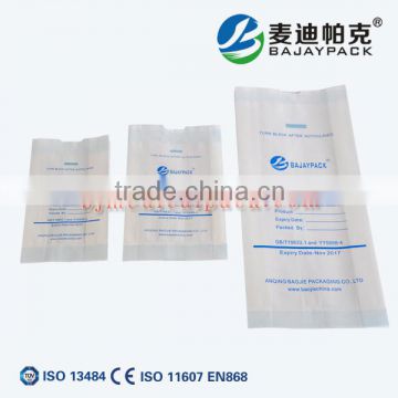 90mmx45mmx260mm dental Heat Sealing Sterilization Gusseted Paper Pouch