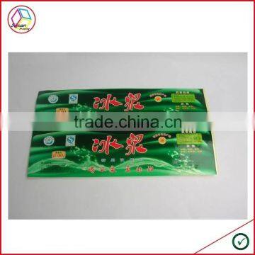 High Quality Customized Plastic Water Bottle Label