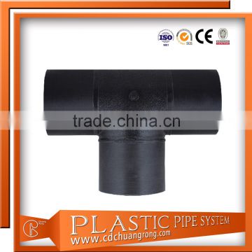 Black Poly Plastic Pipe Fitting Equal Tee