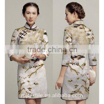 OEM Assured Digital Printed 100 Silk Stretch Satin Fabric photo-6