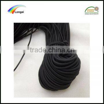 Eco-friendly black round elastic cord 3mm elastic rope cord for sale