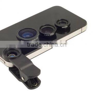 universal 3 in 1 clip on lens camara lens for smartphone