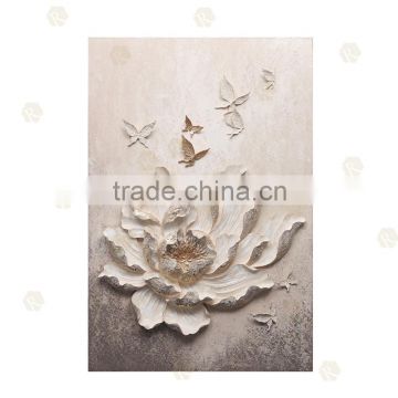 Fashionable Relief Flower Painting Decor Art Traditional Oli Painting