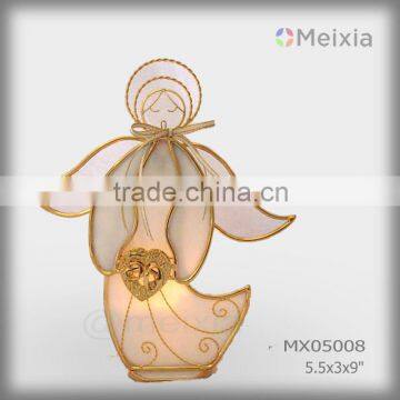 MX050008 tiffany style stained glass angel candle holder for christmas ornament decoration piece