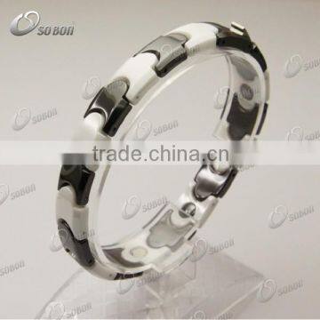 GT-182 ceramic magnetic negative ions germanium bracelet chain