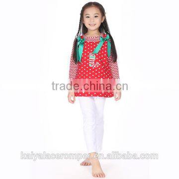 2015 baby girls candy cane pillowcase dress & chevron undershirt and solid white pants 3 pieces set,christmas outfits for kids