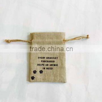 Custom Two Layers Small Linen Bag, Linen Drawstring Gift Bag With Red Suede Inside &red Logo for Jewelry Packing Quality Choice photo-6