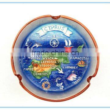 Cyprus ceramic souvenir ashtray