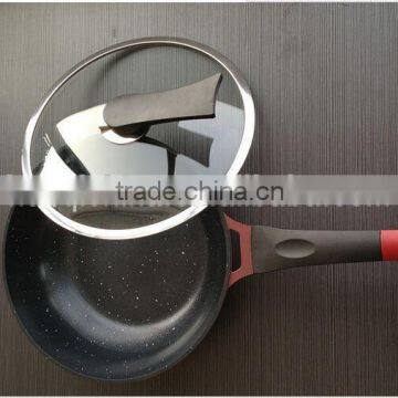 HQ Die-casting Aluminum marble coating wok