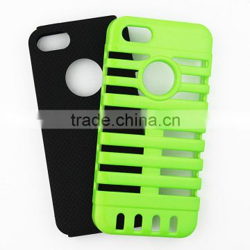 Impact defender PC and silicone cover for iPhone 5G 5S