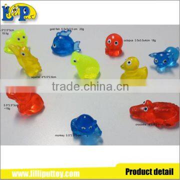 TPR Sticky Small Animal Fish Dog Monkey Squirrel Cat Gold Fish Foad Octopus Pig Crocodile Tortoise Toys for Sole photo-2